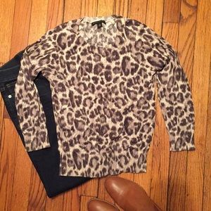 Cotton leopard sweater